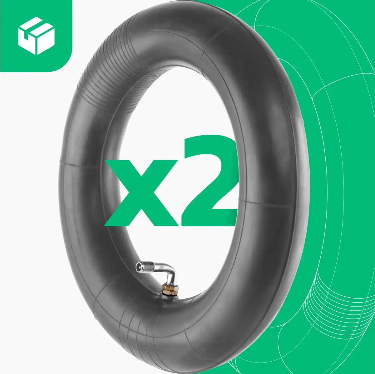 Cámaras de aire 10x2 válvula 90