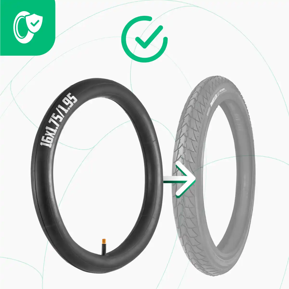 Cámaras de aire 16 pulgadas goma resistente