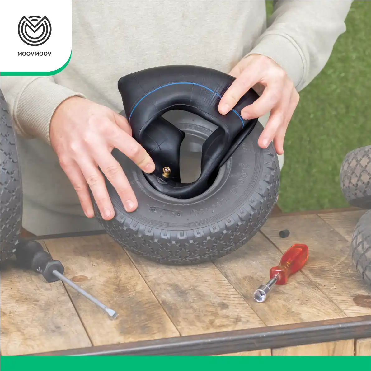 Cámaras de aire 260 x 85 válvula acodada