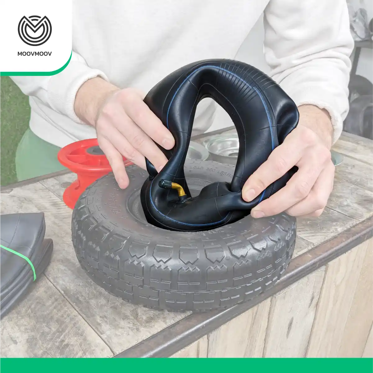 Cámaras de aire 4.10/3.50-4 válvula acodada