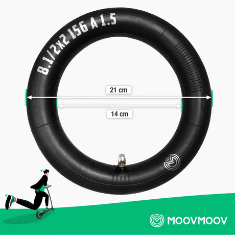 Cámaras de aire 8 1/2x2 156 válvula acodada