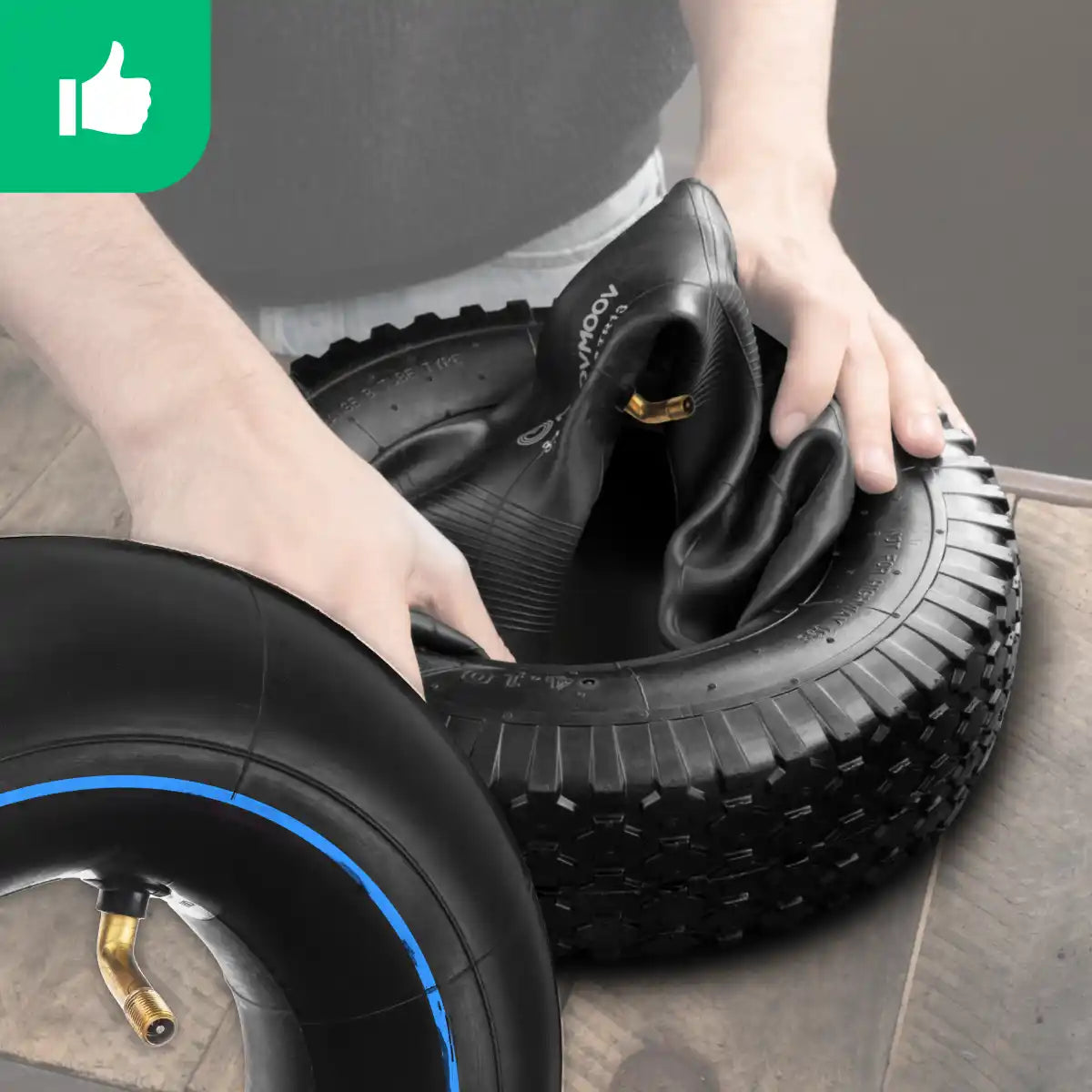 Cámaras de aire para carro de jardín 3.50-6 válvula en ángulo