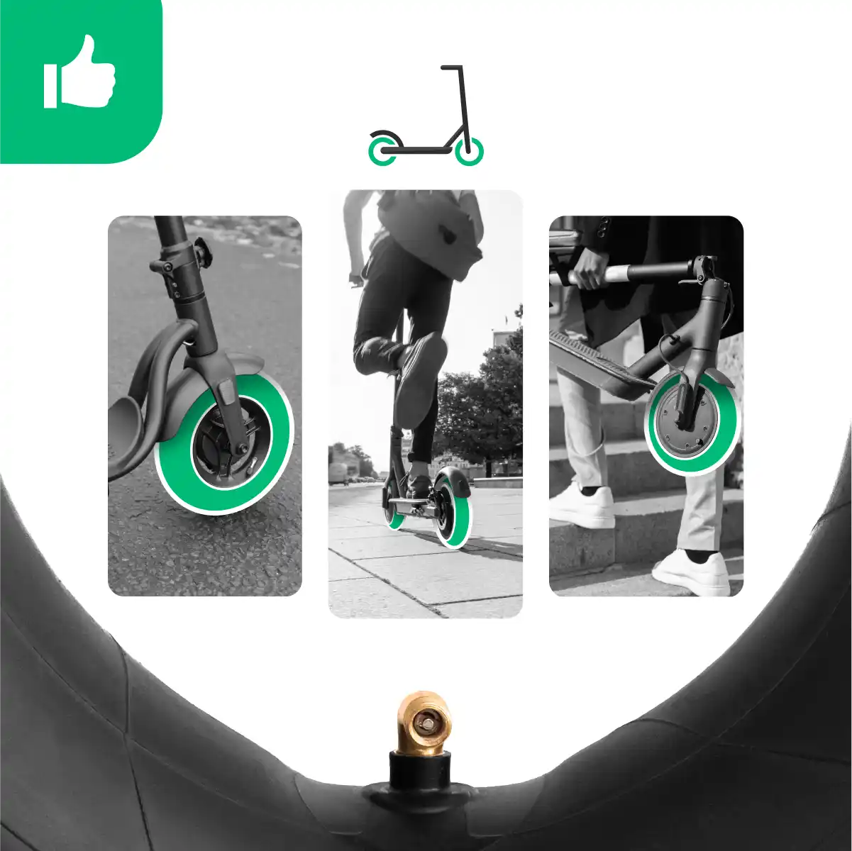 Cámaras de aire para scooter 10x2.5