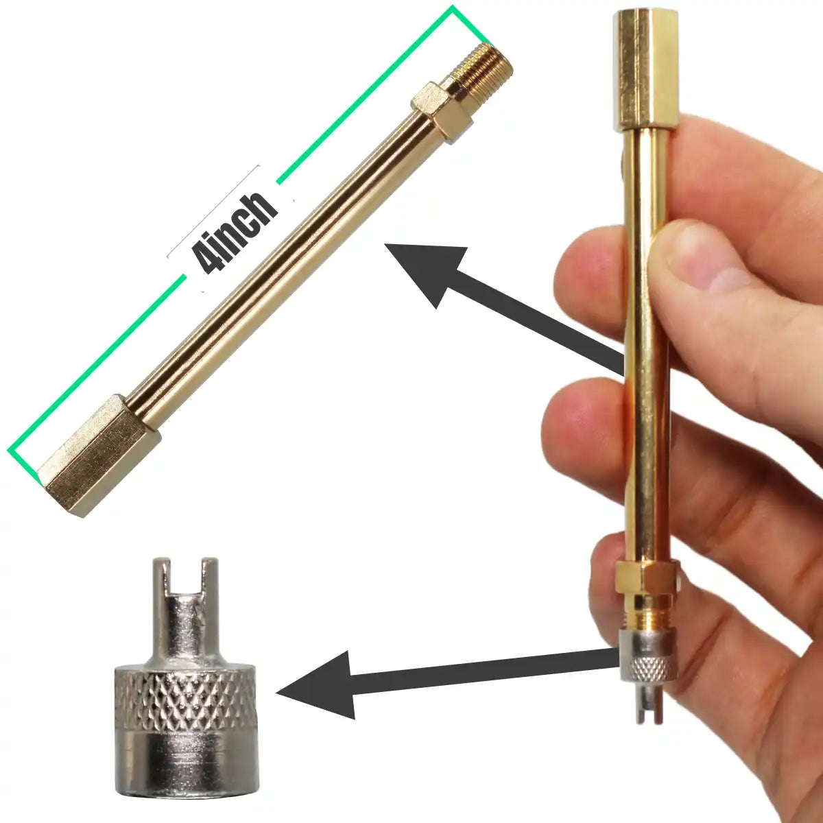 Boquilla de inflado de neumáticos 10 cm