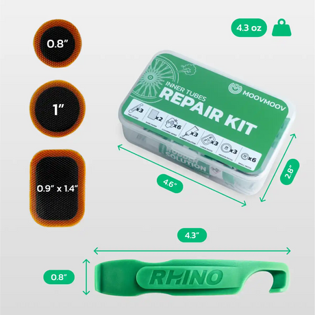 Kit parche para bicicleta con pegamento vulcanizante