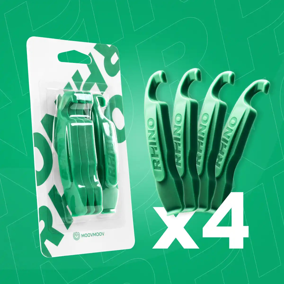 Paquete de 4 desmontadores de neumáticos para bicicleta