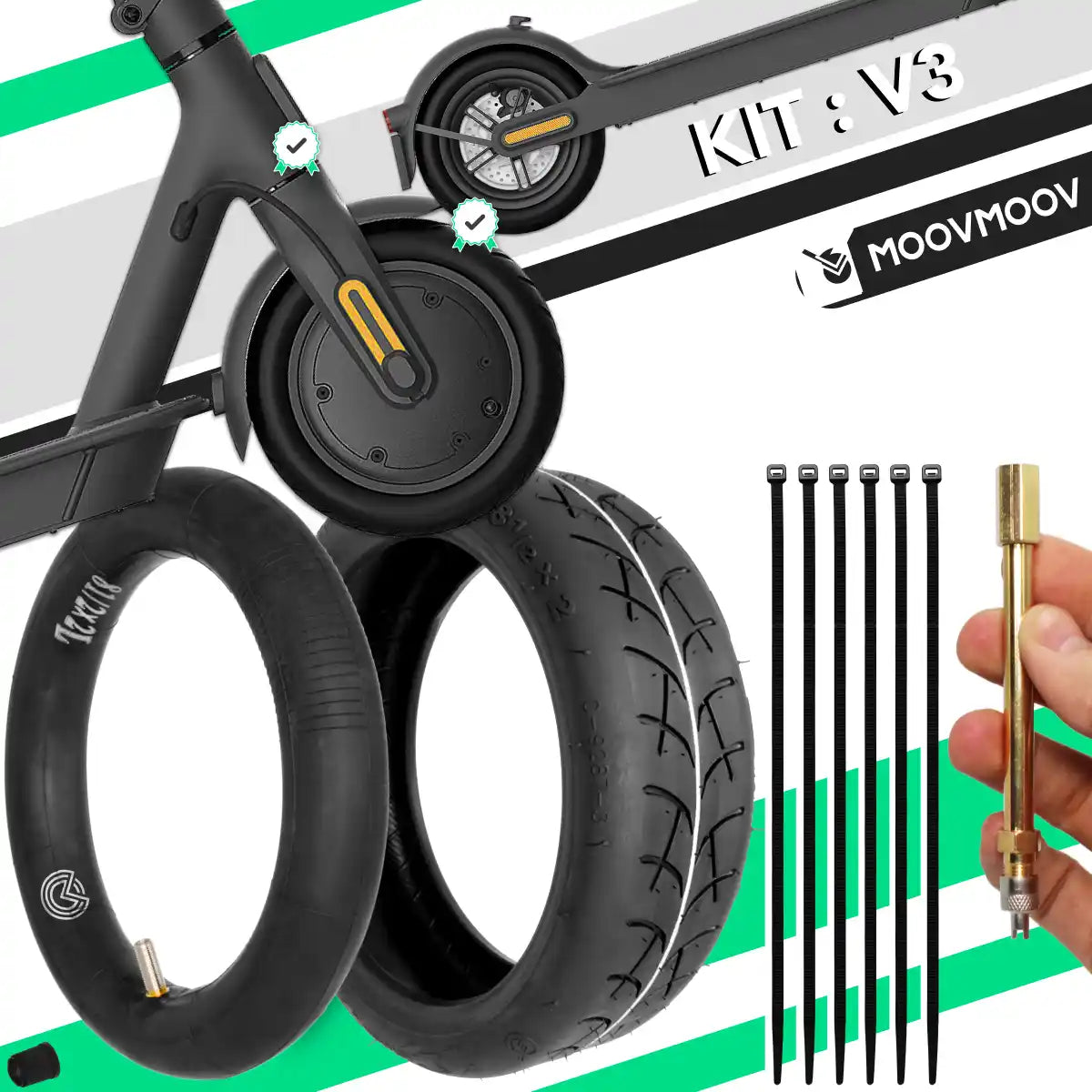 Neumático y cámara de aire 8.5x2 xiaomi