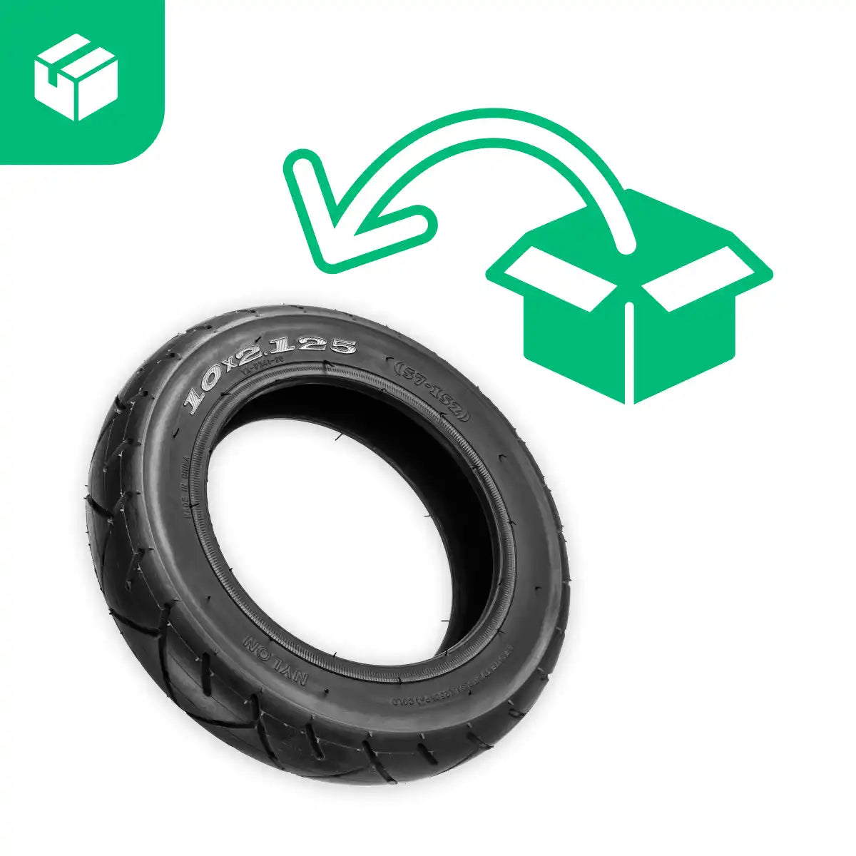 Neumático inflable 10x2.125