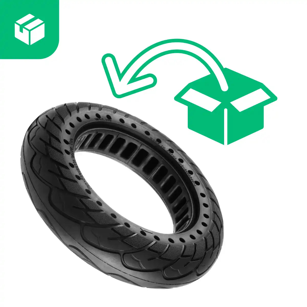 Neumático macizo 10x2.125 patinete eléctrico