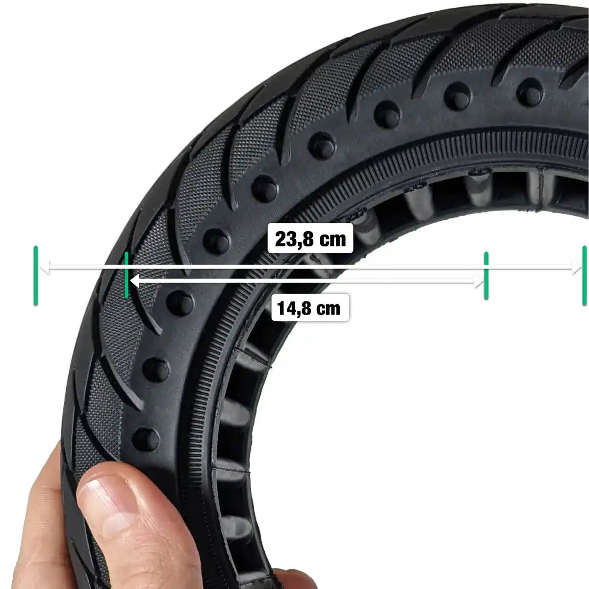 Neumático macizo patinete 10x2 5