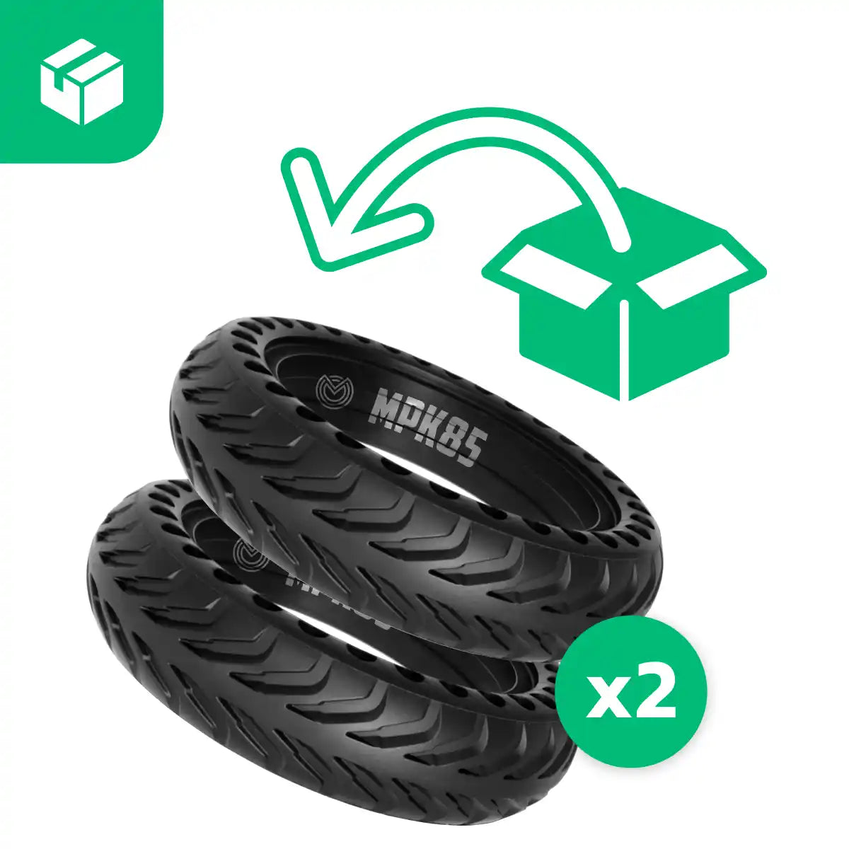 Neumático macizo para patinete 8.5x2