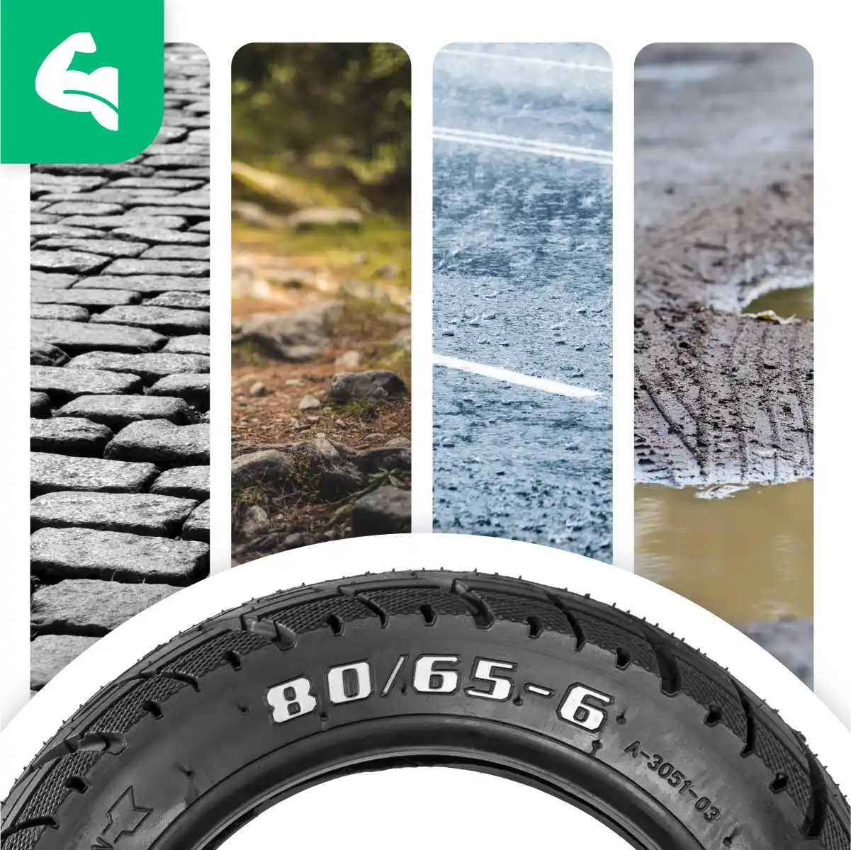 Neumático scooter 10 pulgadas