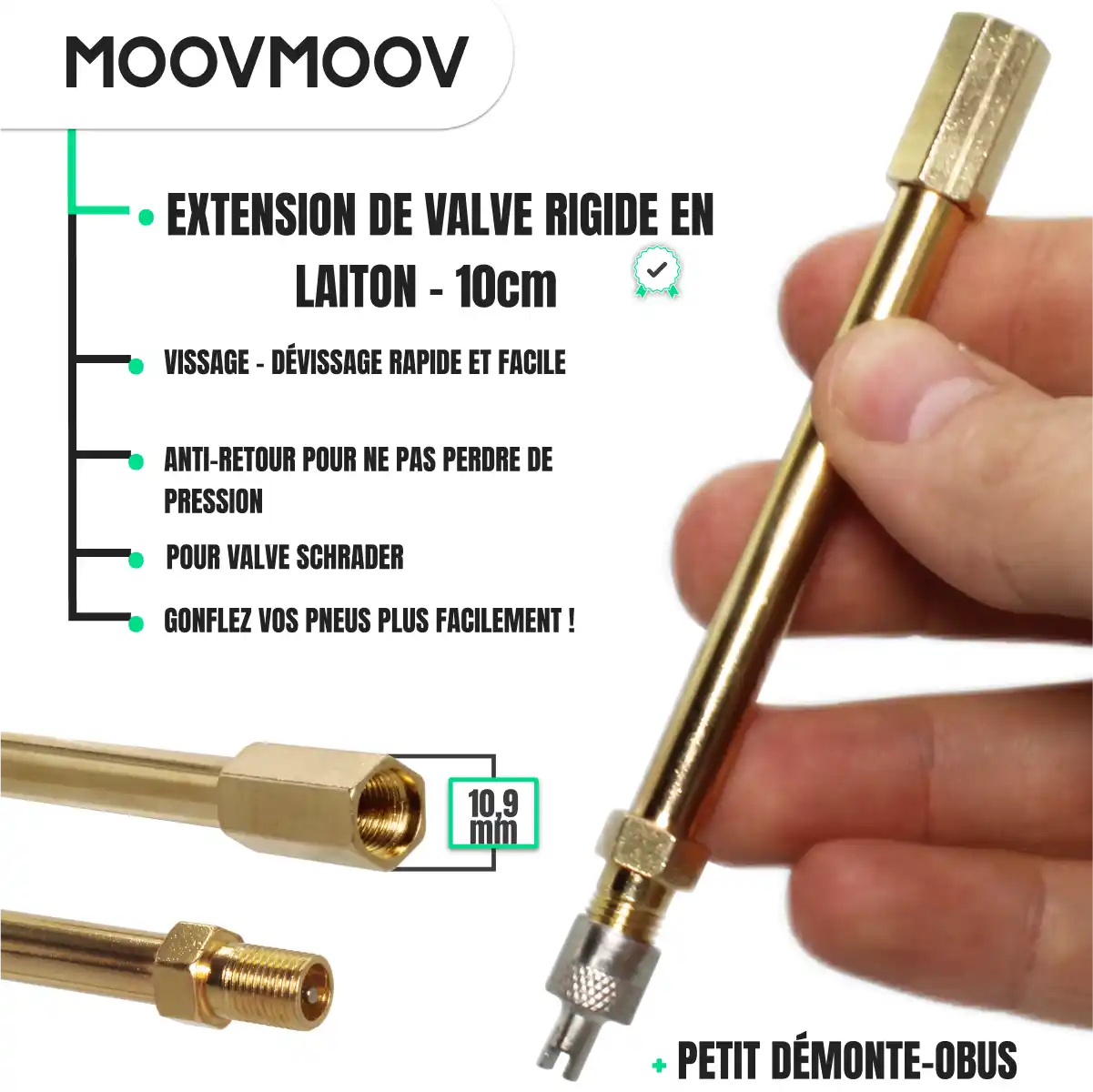 Extensor de válvula 10 cm