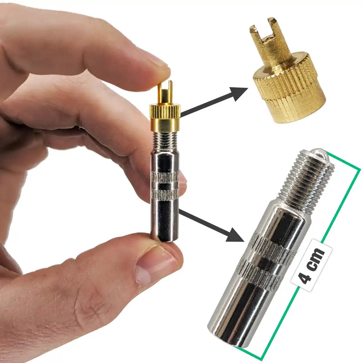 Extensor de inflado de neumáticos 4 cm