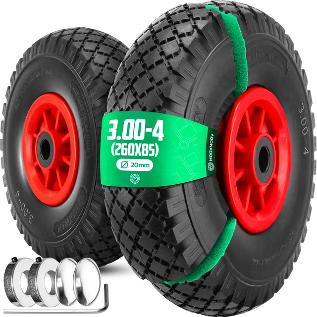 Rueda antipinchazos 3.00-4 llanta pvc agujero 20mm