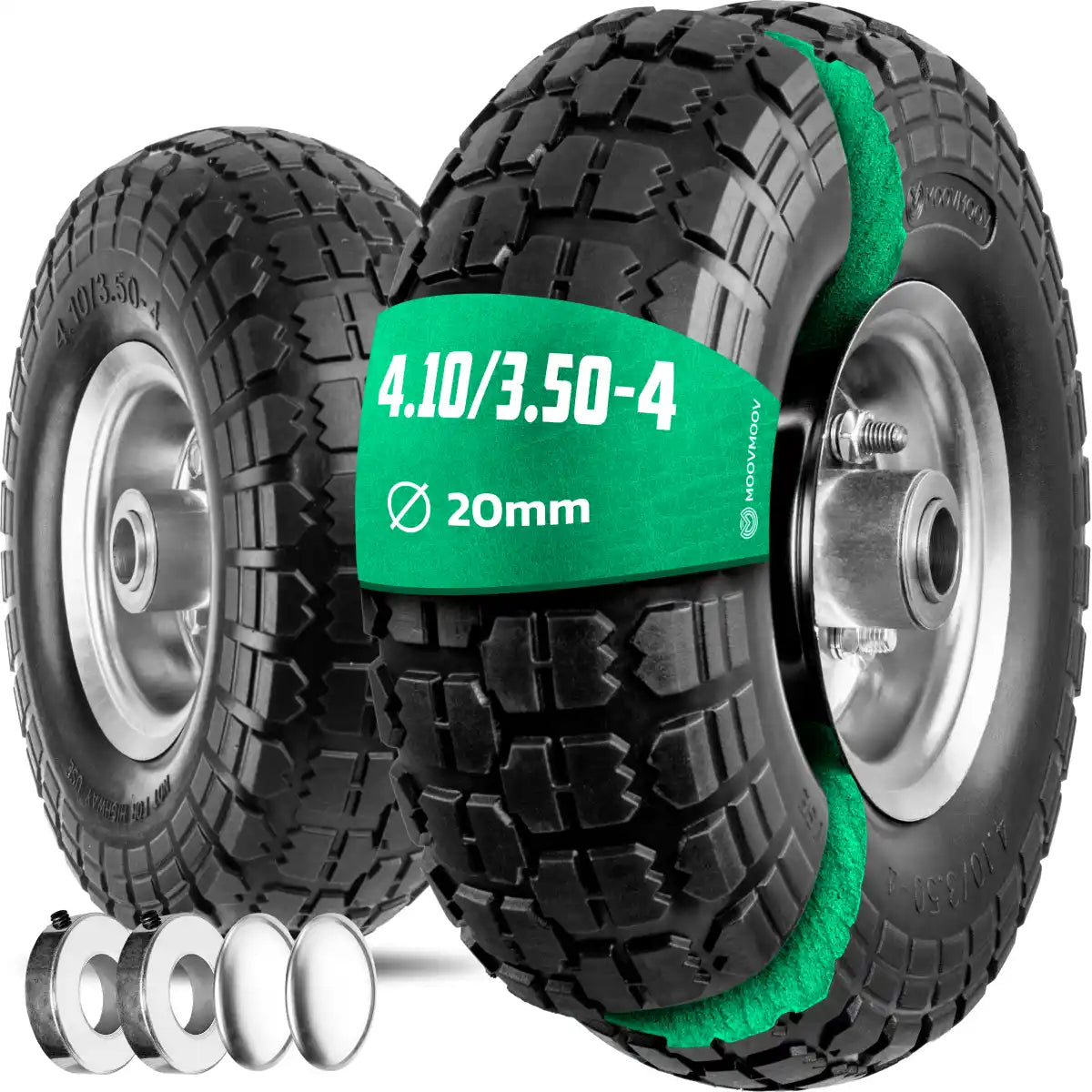 Rueda maciza 4.10/3.50-4 llanta de acero agujero 20mm