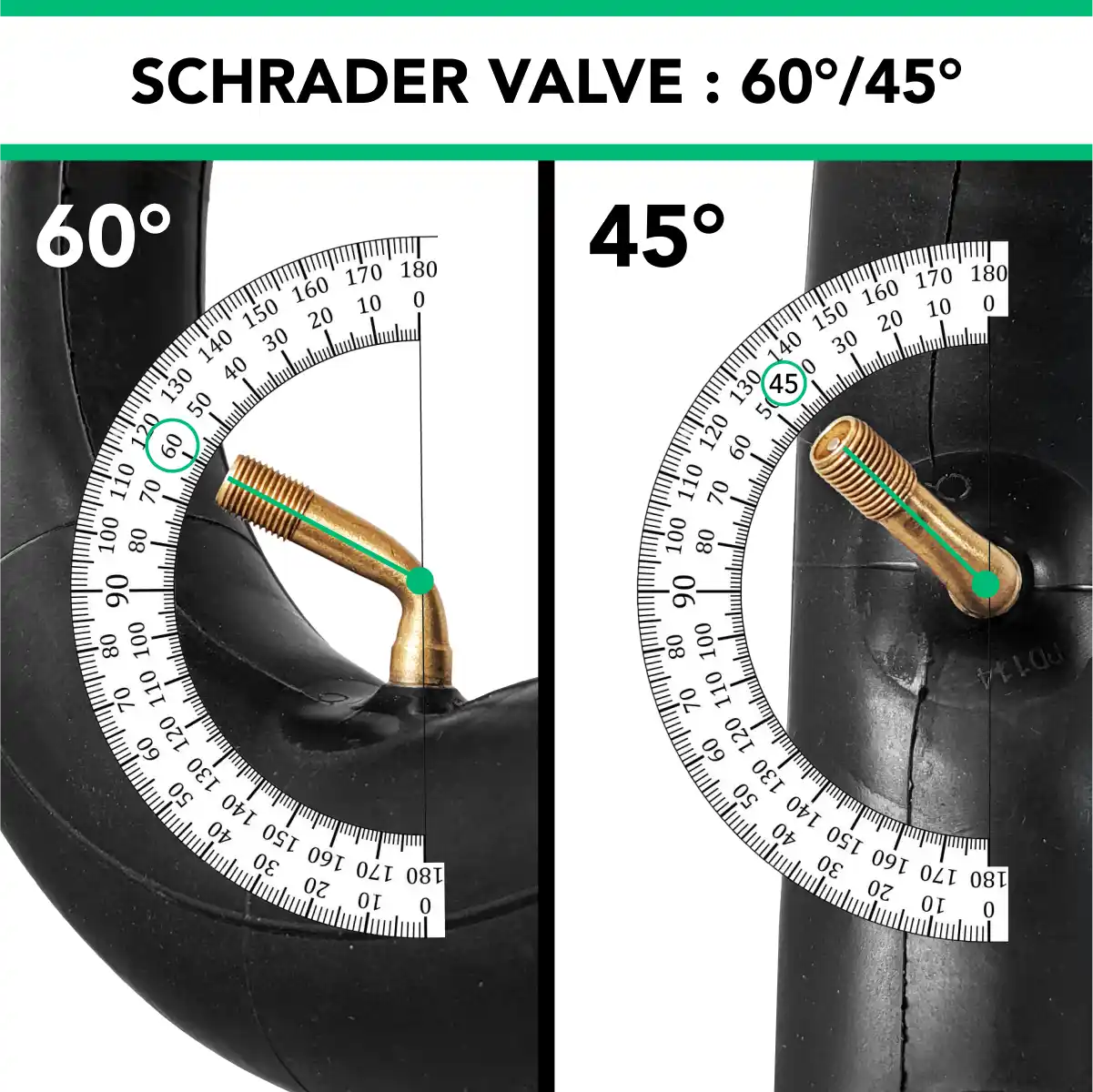 Rueda patinete 10 pulgadas válvula curva 255 80 10 3