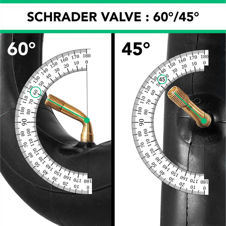 Rueda patinete 10 pulgadas válvula curva 255 80 10 3