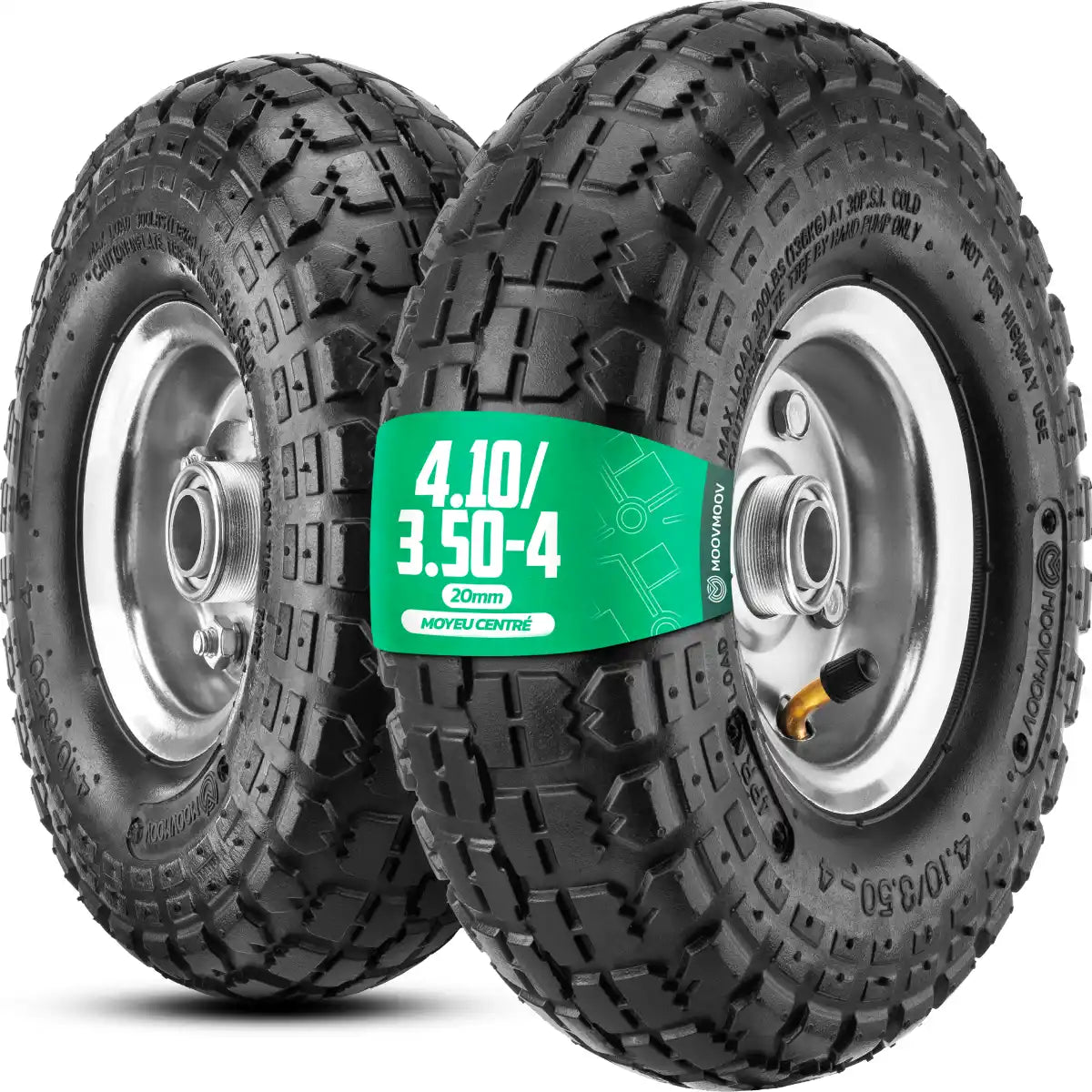 Ruedas 4.10/3.50-4 llanta de acero agujero de 20 mm