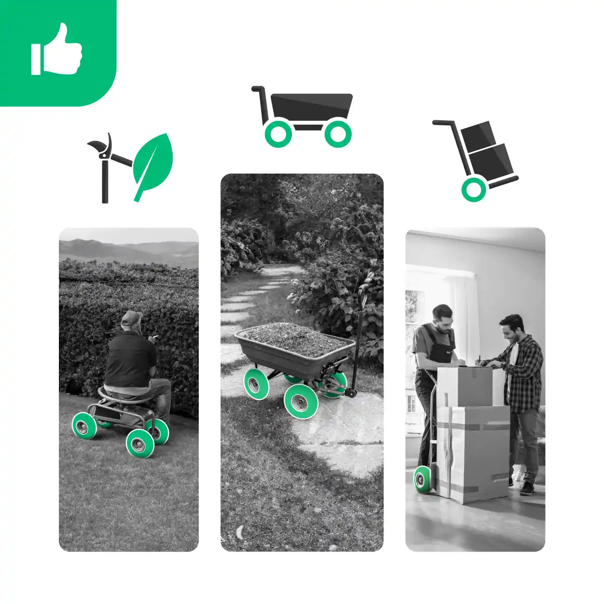 Ruedas carro 4.10/3.50-4 llanta acero orificio 20mm