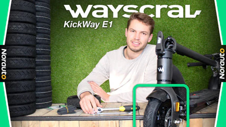 Changer le pneu et la chambre à air de la roue AVANT d'une trottinette Wayscral Kickway E1