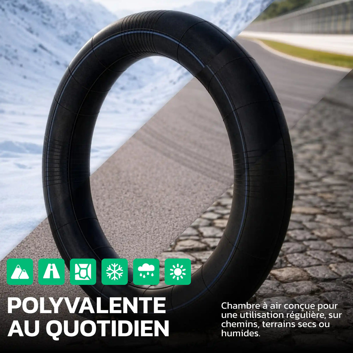 Chambre à air moto 17 pouces MoovMoov polyvalente tous terrains