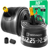 Chambre à air 18 pouces MoovMoov pour pneus de 18x2.25 à 18x2.50, valve Schrader 35 mm