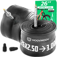 Chambre à air 26 pouces MoovMoov pour pneus de 26x2.50 à 26x3.00, valve Presta 40 mm