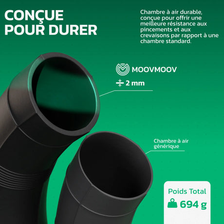 Chambre à air 21 pouces en caoutchouc butyle renforcé MoovMoov