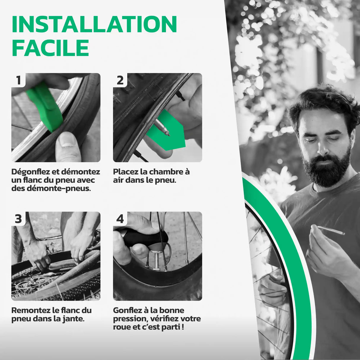 Guide d'installation de la chambre à air 27,5 pouces MoovMoov