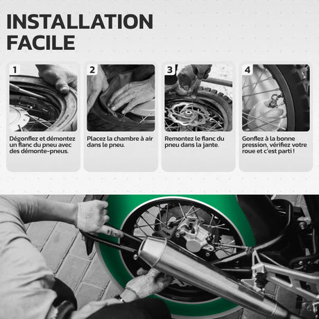 Guide d'installation de la chambre à air moto 16 pouces MoovMoov