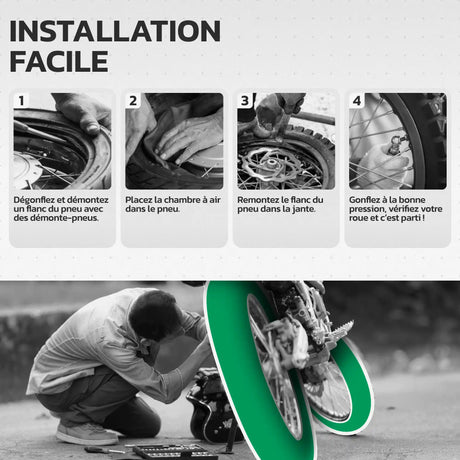 Guide d'installation de la chambre à air moto 17 pouces MoovMoov