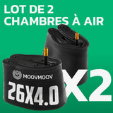 Lot de 2 chambres à air 26x4.0 Fatbike MoovMoov