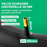 Valve Schrader 40 mm de la chambre à air 24 pouces MoovMoov